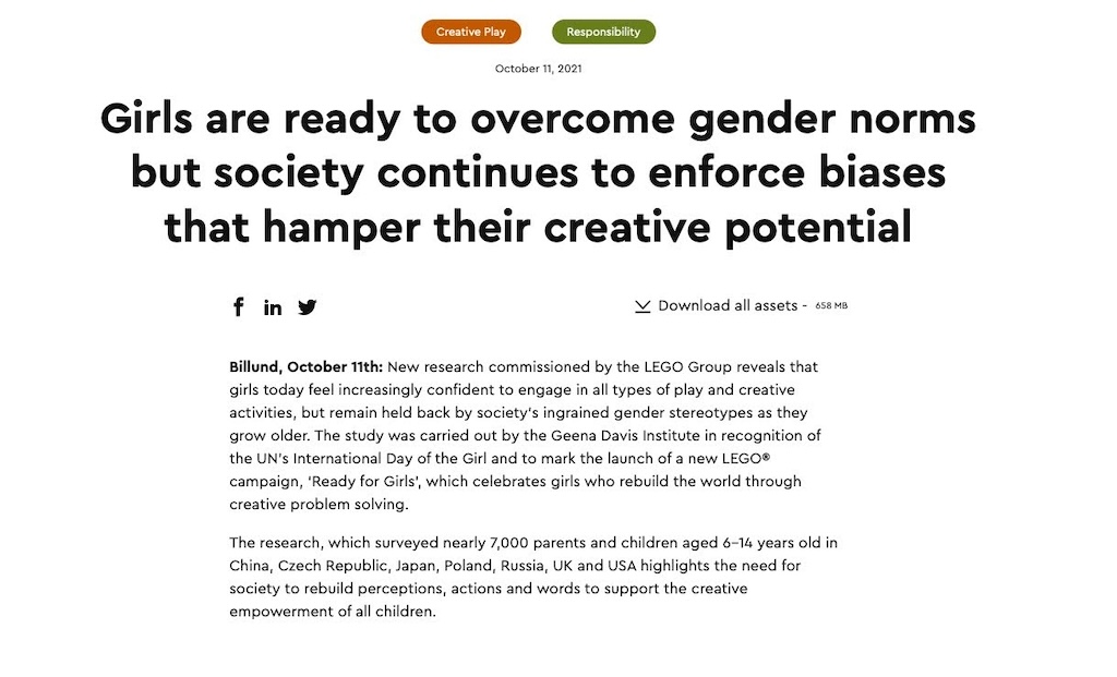 LEGO genderstereotype
