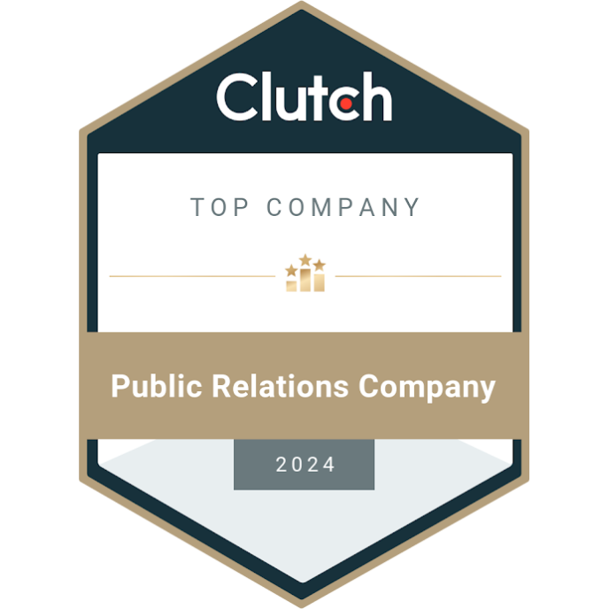 Prémio Clutch para as melhores agências de PR.