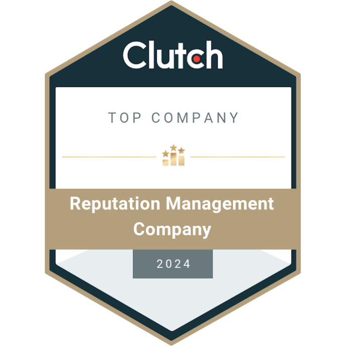 Prémio Clutch para a melhor agência de gestão de reputação em 2024.