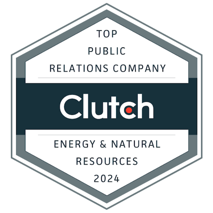 Prémio Clutch para a melhor agência de PR no setor da energia e dos recursos naturais.